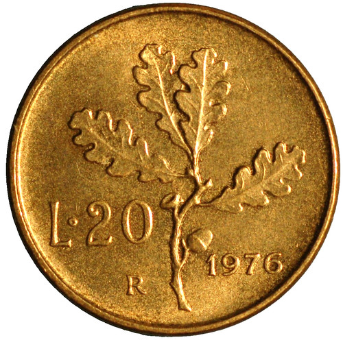Italy lire 1976 - italy, km# 97