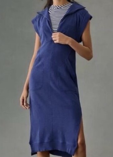 Abito felpa mezza zip blu - , navy