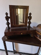 Specchiera da Tavolo in Legno con Cassetto