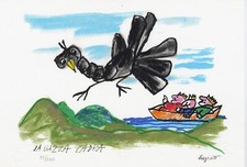 LUZZATI EMANUELE -LELE "LA GAZZA LADRA " - SERIGRAFIA - GRAFICA . VECCHIANTICO