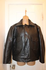 Giacca Moto Polizia TAYLOR'S LEATHERWARE Nera USA 44 EUC Vintage