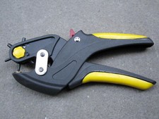 PINZA FUSTELLATRICE FUSTELLA FORA BUCA CINTURA BORSA TESTA ROTANTE PROFES.