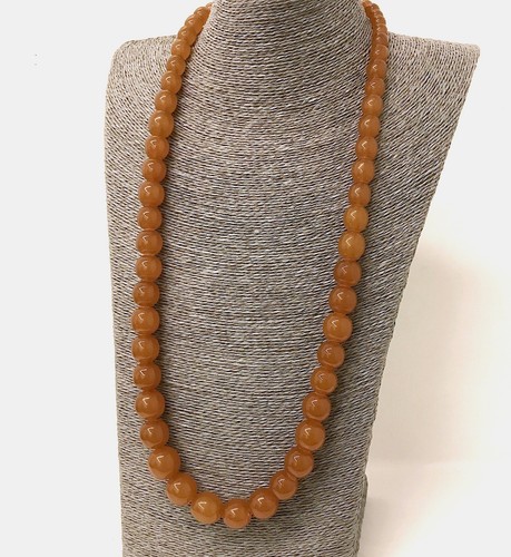 Collana ambra rotonda naturale - collana,