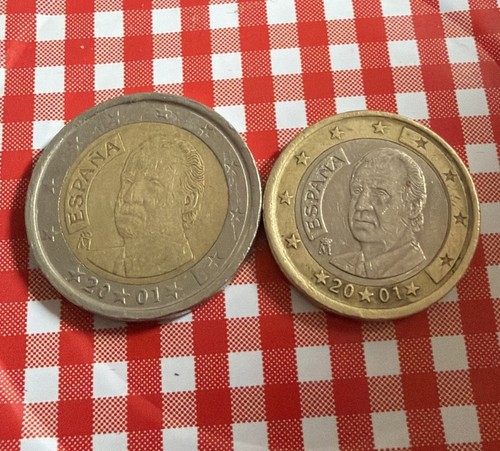 Coppia monete euro - 1€, 2€