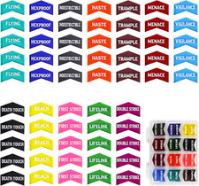 60 contatori di parole chiave MTG con codice colore e cofanetto gettoni per giochi di carte