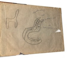 Harry Bertoia disegno di un prototipo di sedia in legno