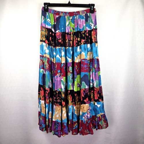 Maxi gonna patchwork strati - a,