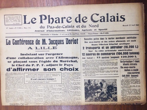 Doriot lille 1942 pas - lille,