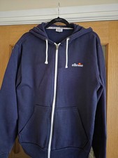 Felpa con cappuccio Ellesse blu navy media con zip ottime condizioni