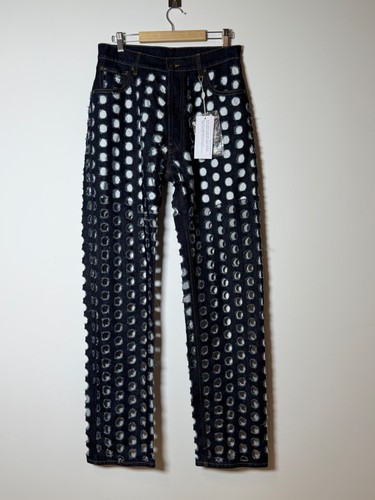 Jeans blu traforato maison - traforato,
