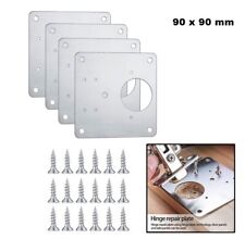 KIT 4 PZ PIASTRA DI RIPARAZIONE 90 mm X CERNIERE DI ARMADIO PENSILI CUCINA BAGNO