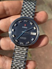 Orologio Uomo Vintage Roamer Mustang Cassa UFO 38,4mm Svizzero Auto MOD 471-9120.303