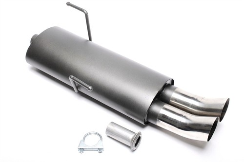 Scarico acciaio inox 2x76mm - acciaio,
