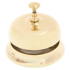 Campanello da Hotel per Reception in ottone lucido bancone ristorante cucina 