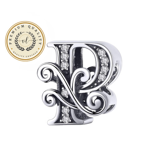 Charm calligrafico lettera - charm, p