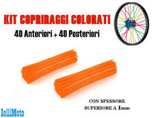 80 CANNUCCE OPRI-RAGGI RUOTE ANT+POST SPOKE SKINS ARANCIONE FLUO ENDURO/CROSS
