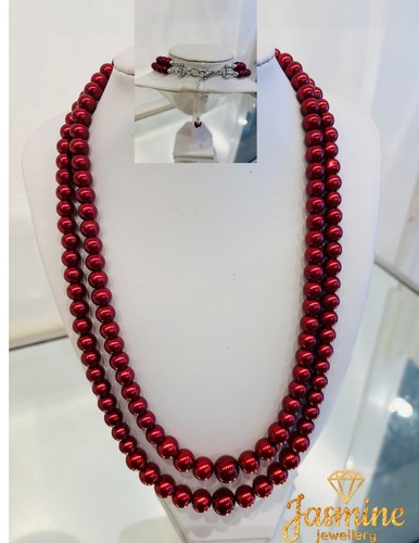 Collana perle vetro - collana,