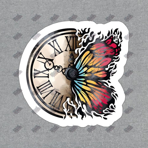 Adesivo colorato orologio