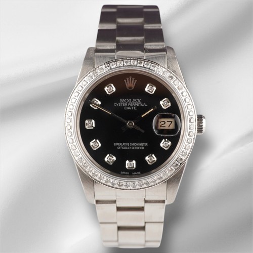 Rolex date 34mm donna - rolex, 1.5ct