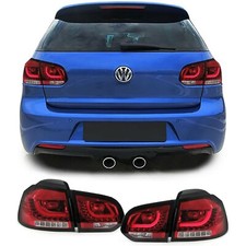 VW GOLF 6 MK6 2008-2012 Fari Fanali Posteriori Led dinamiche Modello Rosso fume'