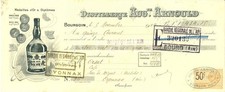 1924 BOURGOIN (F) Distillerie AUGUSTE ARNOULD Kina super *Cambiale pubblicitaria