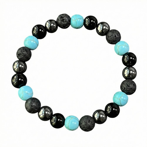Bracciale pietre naturali 8mm - bracciale,