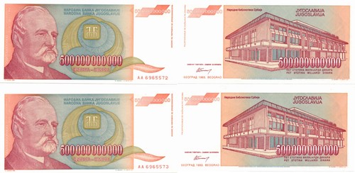 Jugoslavia lotto 2 banconote - jugoslavia,