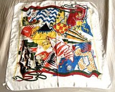 SIENA PALIO BANDIERE GUCCI FOULARD SCIARPA SCIALLE SETA VINTAGE ANNI ‘60