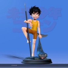 ACTION FIGURES 3D in Resina CONAN RAGAZZO DEL FUTURO . Da colorare