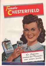  PUBBLICITA' 1952 CHESTERFIELD