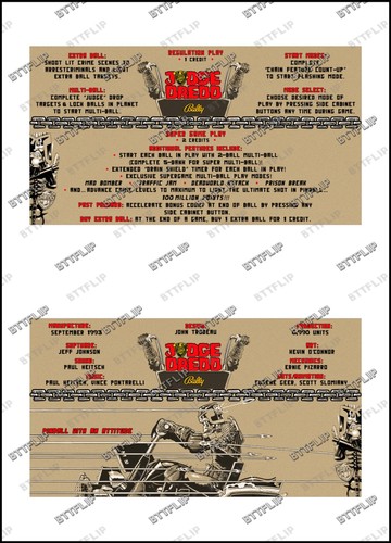 Bally judge dredd - judge, cartes