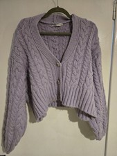 ZARA Cardigan lilla a maglia