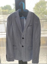 Giacca elegante uomo Notting Hill "46" slim fit azzurro bianco estiva