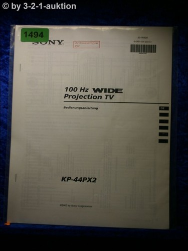 Sony manuale uso - d'uso, kp