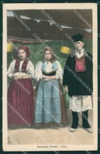 Oristano Milis Costumi Sardi PIEGHINE ANGOLINO SCOLLATO cartolina MQ5235