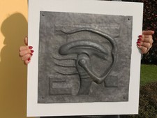 Scultura aliena extraterrestre UFO statua vintage spazio metallo piombo xfile anni 70