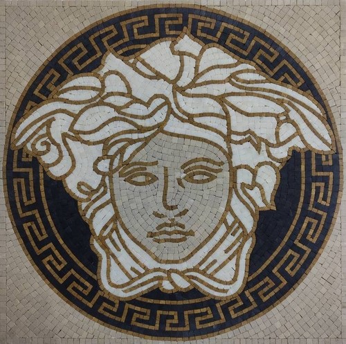 Medaglione medusa marmo - medusa,