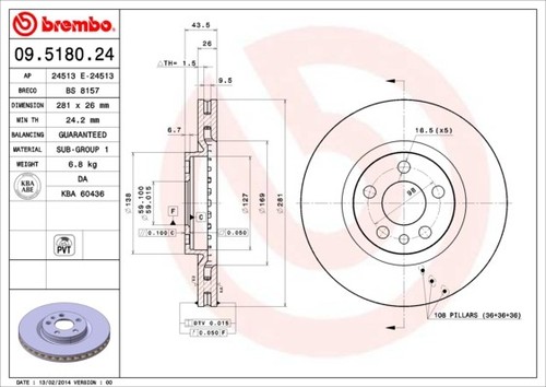 Disco freno brembo - freno,
