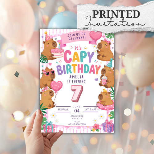 Invito compleanno capybara - 7°,