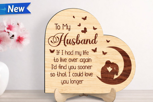 Cuore legno con dedica - cuore,