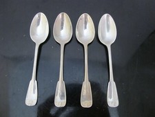 Antico set cucchiaio da dessert 6" inciso uccellino palma argento sterling 1871 TIFFANY