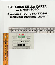 BIGLIETTO TICKET - OECE