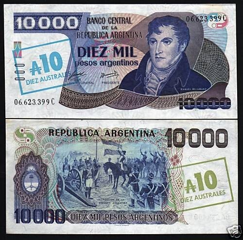Banconota argentina su - banconota,