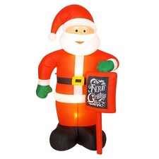 Gonfiabile Babbo Natale 174cm con LED per Esterno Interno Natalizio Impermeabile
