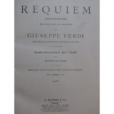 VERDI Giuseppe Requiem Tedesco