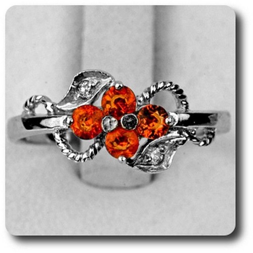 Anello zaffiro arancione - anello,