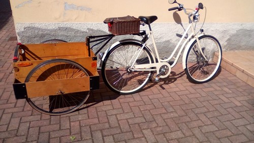 Bicicletta con carrello - bicicletta,