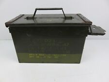 vecchia CASSETTA vuota PER MUNIZIONI di mitragliatrice Americana calibro 50 12,5