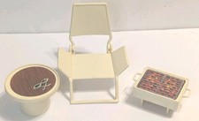 Barbie Camper Vintage 1976 Ricambi Griglia Tavolo Sedia 