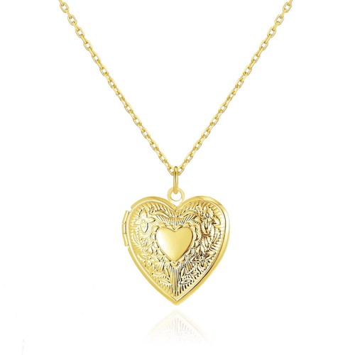 Medaglione cuore placcato oro
